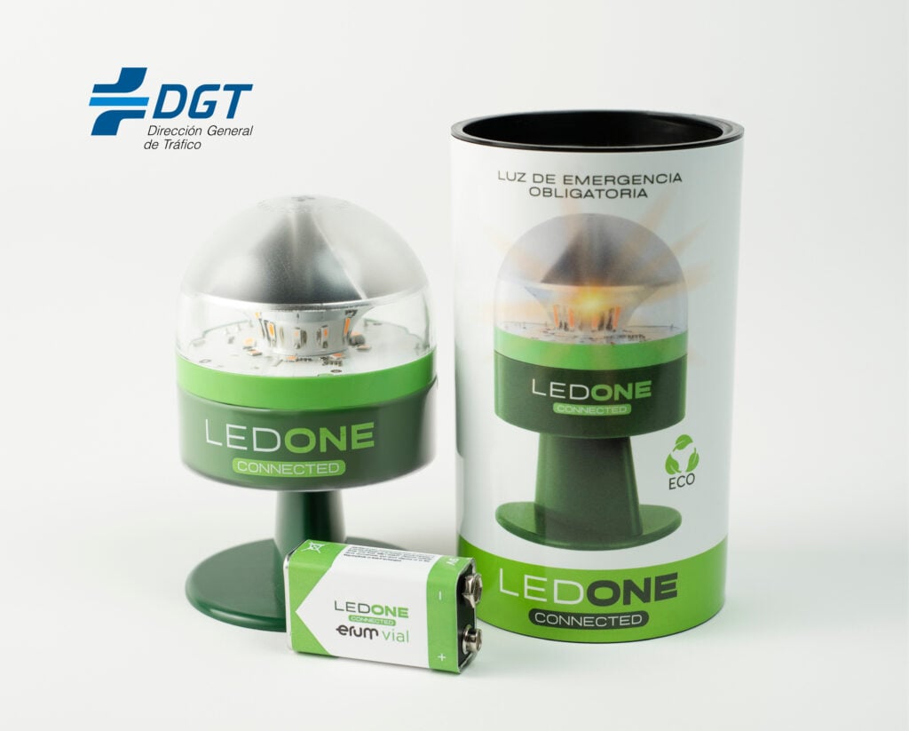 baliza v16 conectada de ledone homologada por la dgt