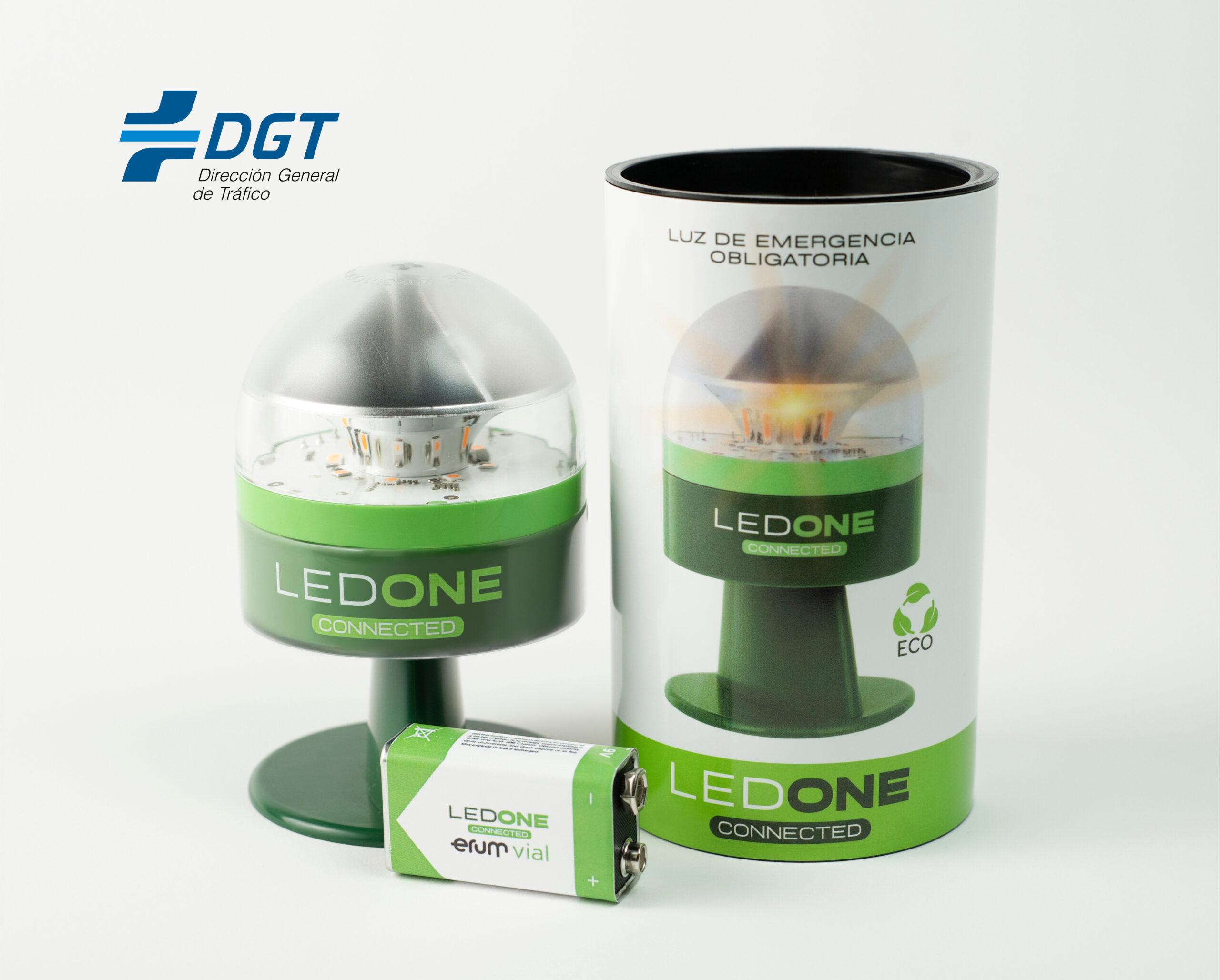 baliza v16 conectada de ledone homologada por la dgt